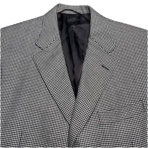 Hickey Freeman 100% Cashmere Blazer Sport Coat 3B2V Houndstooth Saks Fifth